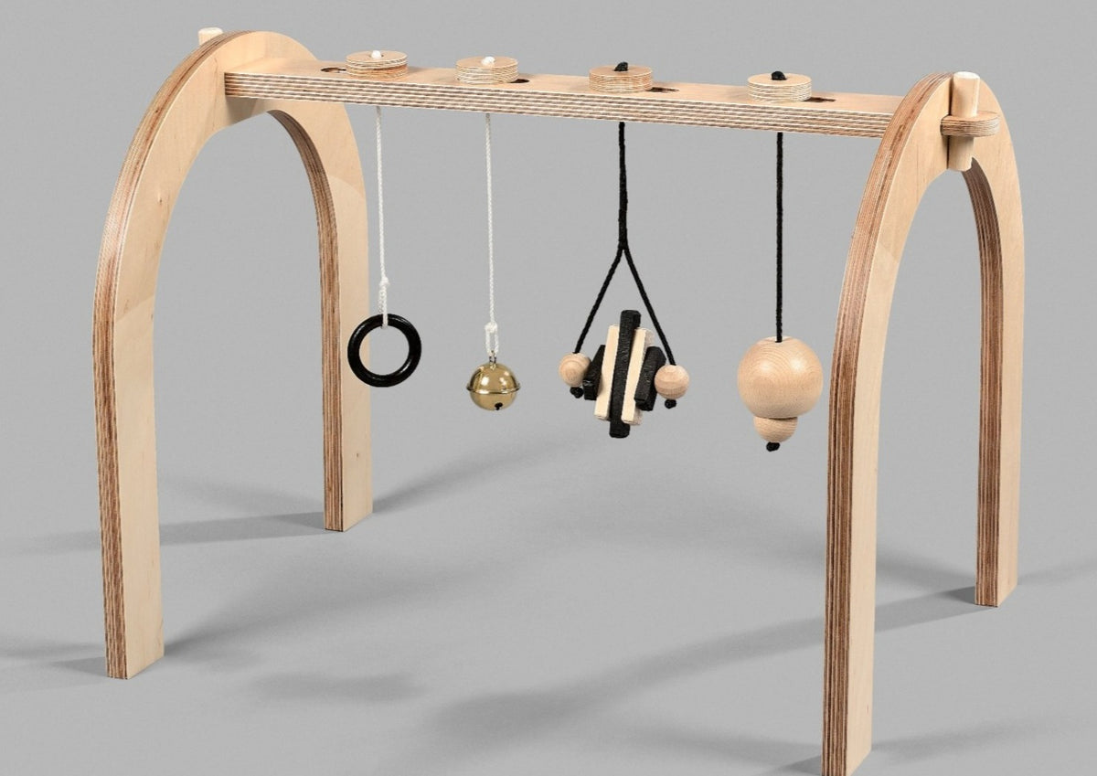 Portique en bois et accessoires de mobile noir & Blanc - Bébé –  Art-Montessori-Canusmex