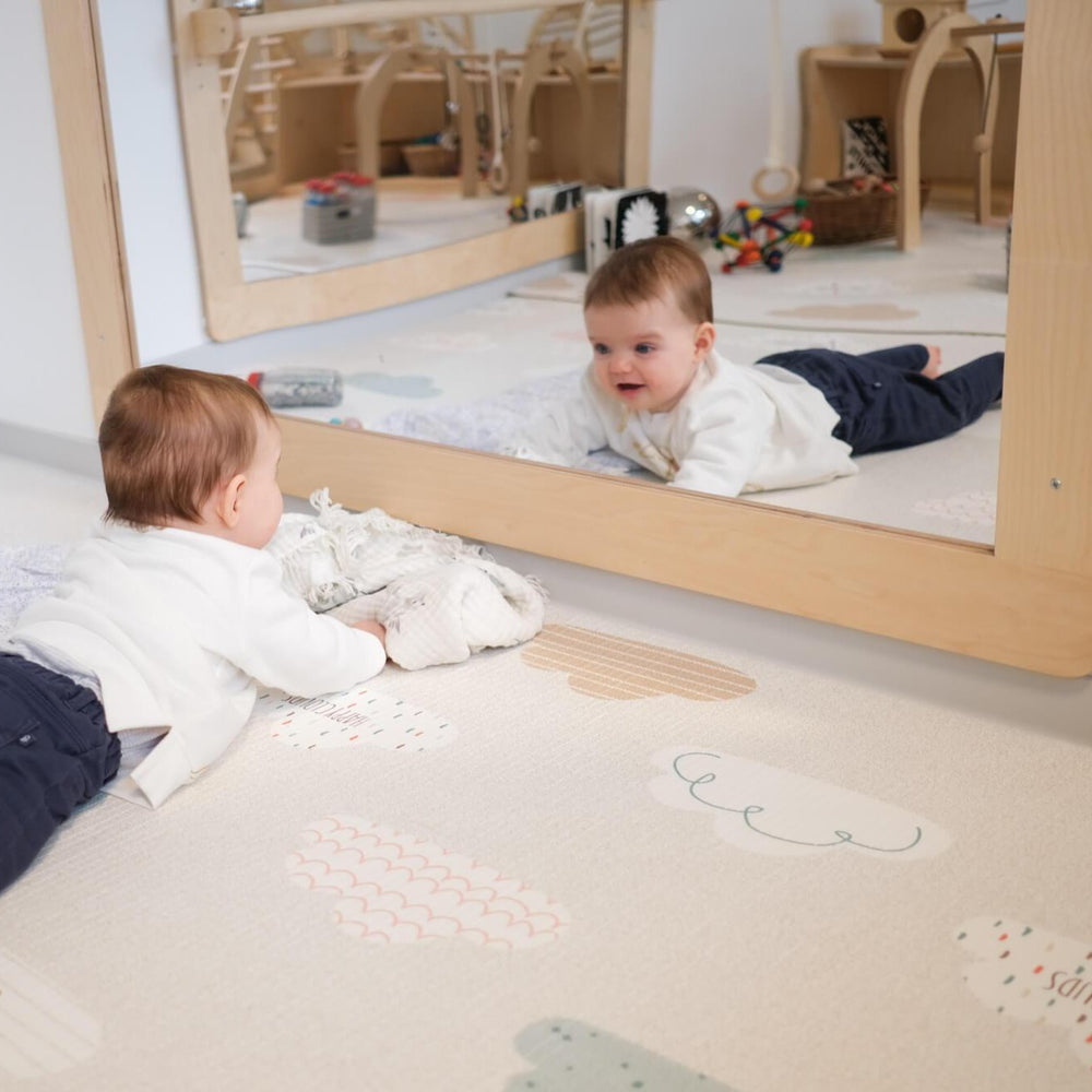 Miroir Montessori Horizontal incassable Nido, pour bébé, sur